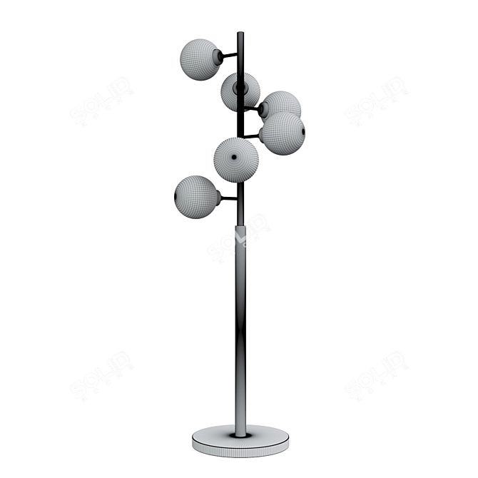 Elegant Floor Lamp by Kink Light 3D model image 2