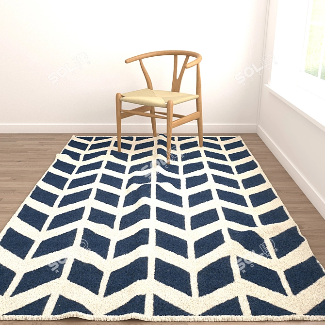 Versatile Set of 8 Rugs 3D model image 5