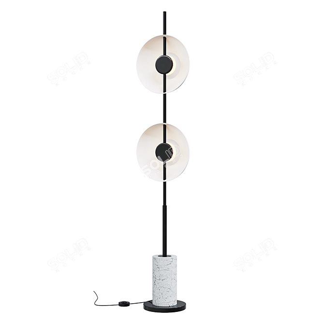 Modern Marble Floor Lamp 3D model image 1