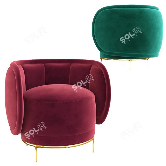 Contemporary Vuelta Armchair: Sleek Design & Maximum Comfort 3D model image 2