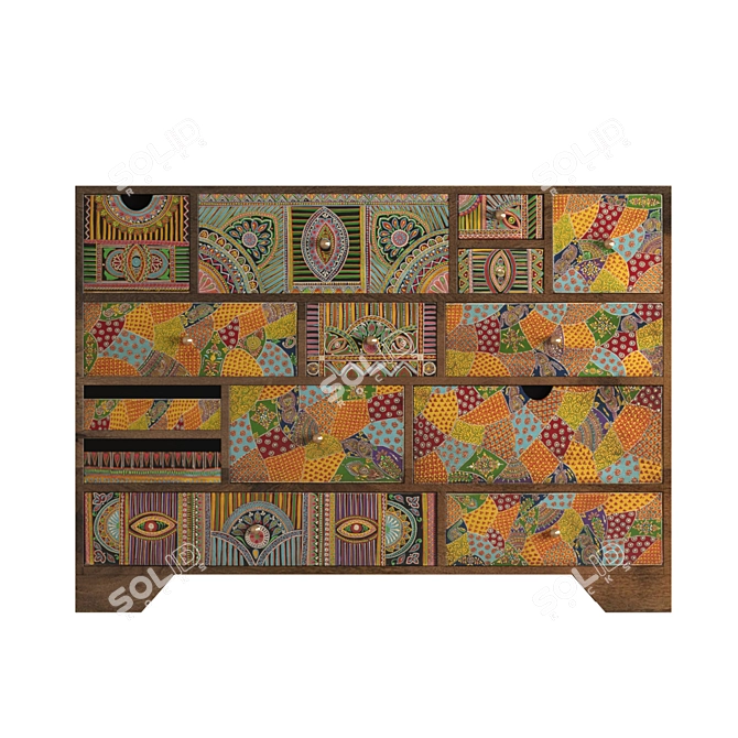 Paradise Sideboard: Elegant and Functional 3D model image 1