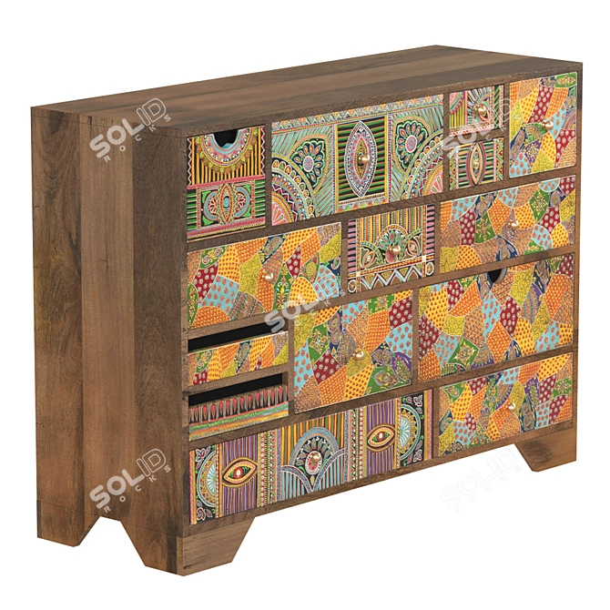 Paradise Sideboard: Elegant and Functional 3D model image 3