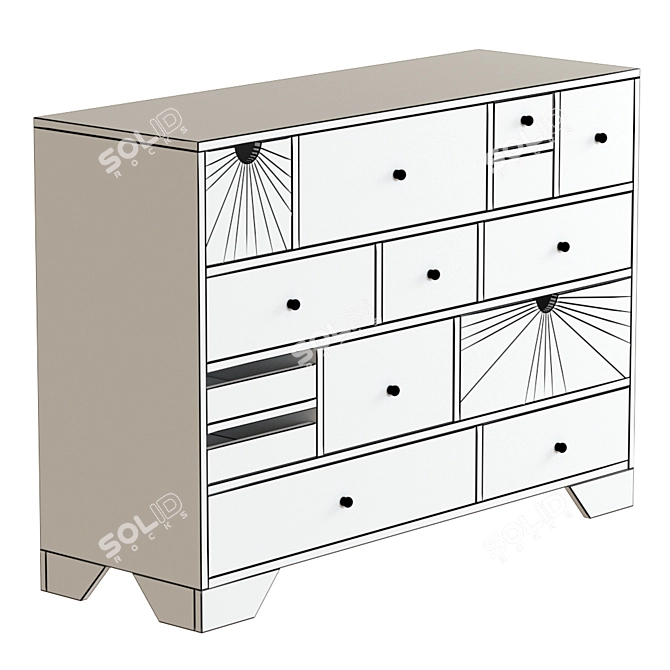 Paradise Sideboard: Elegant and Functional 3D model image 5