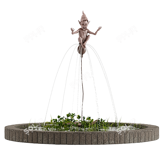 Exquisite Water Fountains: Vray+Corona-Ready Garden Décor 3D model image 2