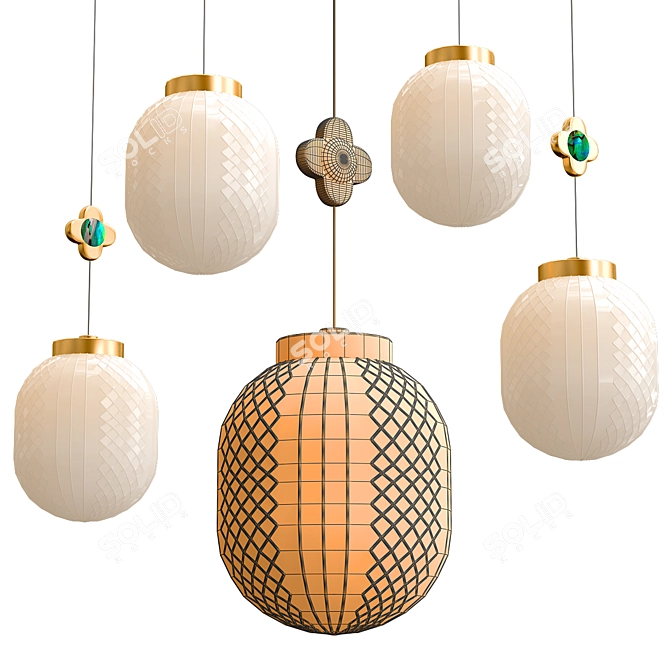 Luara B - Modern Design Lamp in D10 x H22.5 Dimensions 3D model image 2