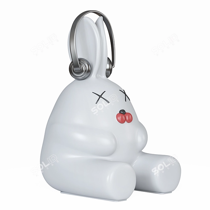 Elegant Bunny Sculpture 3D model image 1