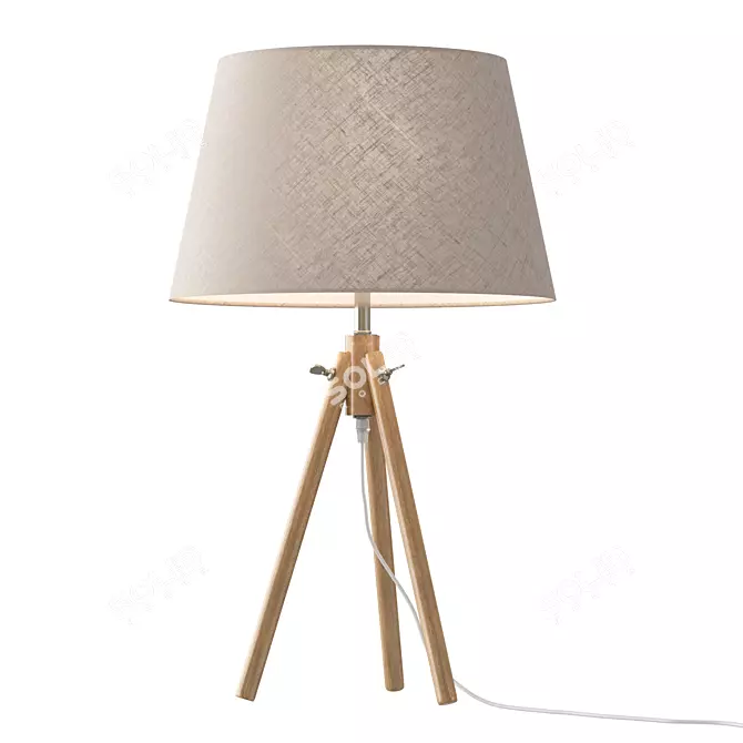 Modern Beige Brown Table Lamp 3D model image 1