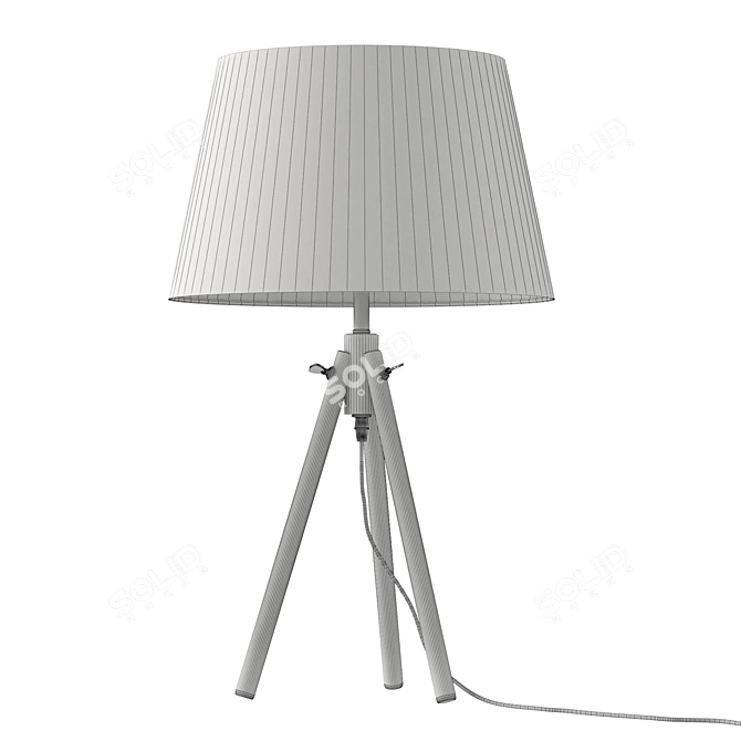 Modern Beige Brown Table Lamp 3D model image 2