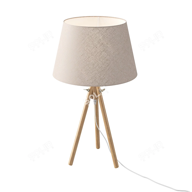 Modern Beige Brown Table Lamp 3D model image 3