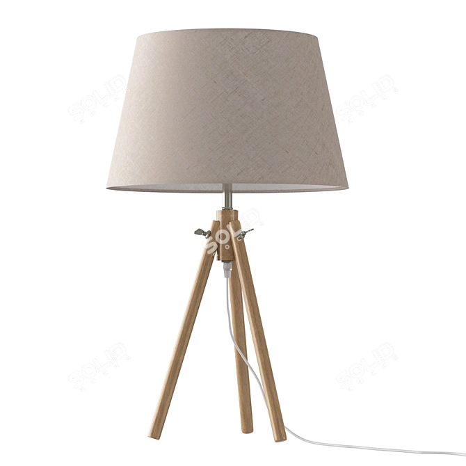 Modern Beige Brown Table Lamp 3D model image 4