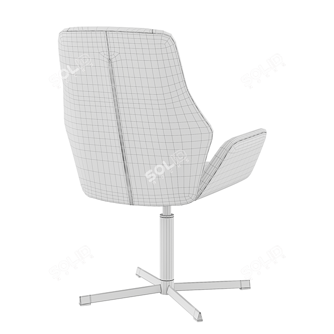 Ergonomic Office Swivel Armchair 3D model image 7