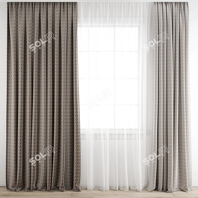 Polygonal Curtain Model 3D model image 2