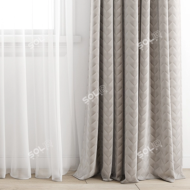 Polygonal Curtain Model 3D model image 4