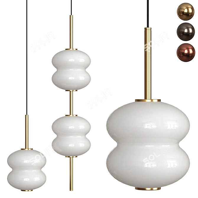 Sleek Design: Alda Pendant Lamp 3D model image 1