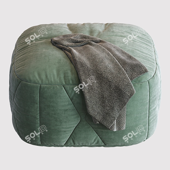 Luxury Italian Pouf: Ulivi Salotti 3D model image 3