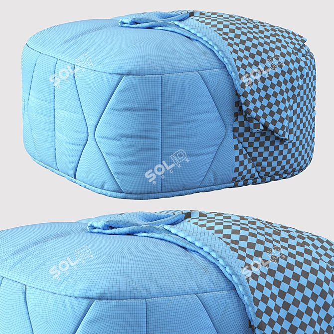 Luxury Italian Pouf: Ulivi Salotti 3D model image 6