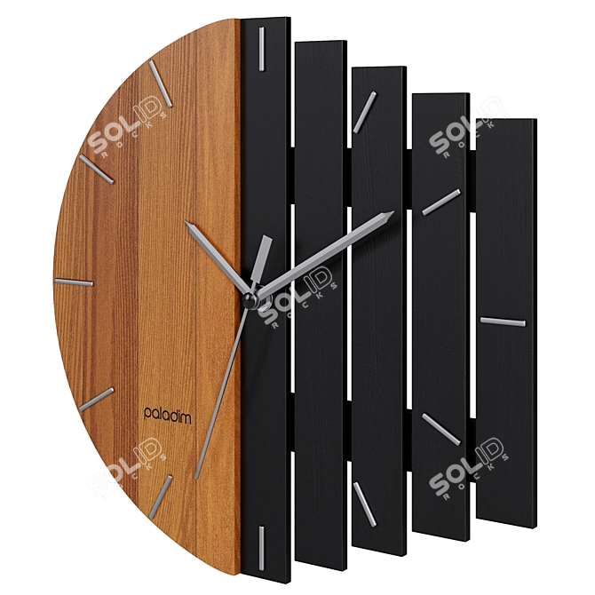 Elegant Paladim Wall Clock 3D model image 3