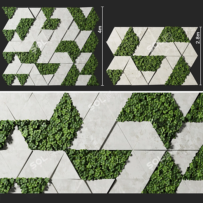Title: Versatile Vertical Garden Wall 3D model image 1