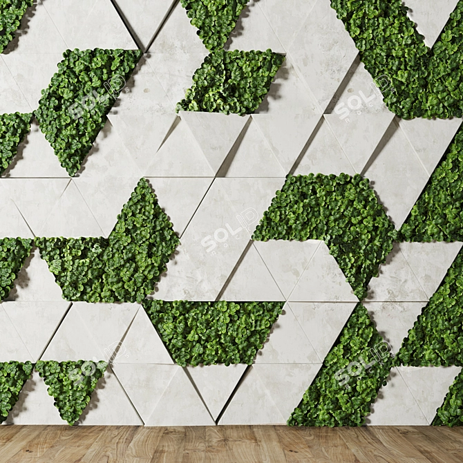 Title: Versatile Vertical Garden Wall 3D model image 2