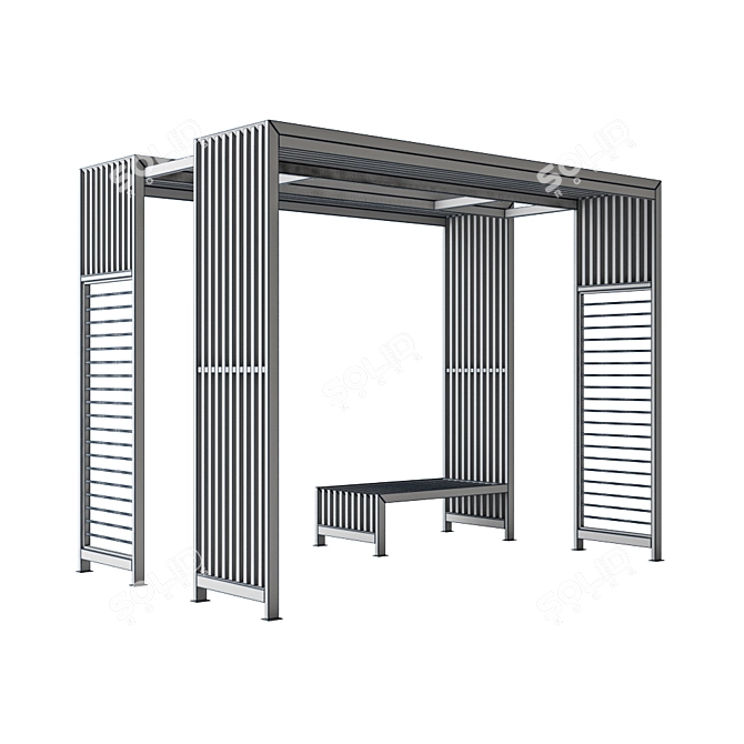 Elegant Alfa Pergola: Long & Short Versions 3D model image 4