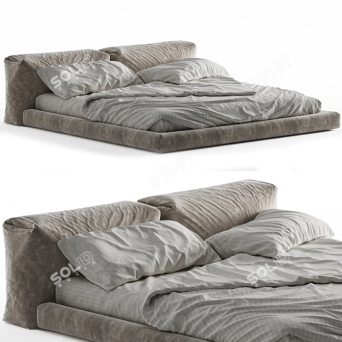 Luxurious Comfort with BOCA SOFT Bed 3D model image 2