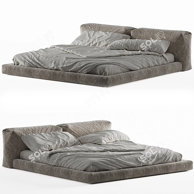 Luxurious Comfort with BOCA SOFT Bed 3D model image 3