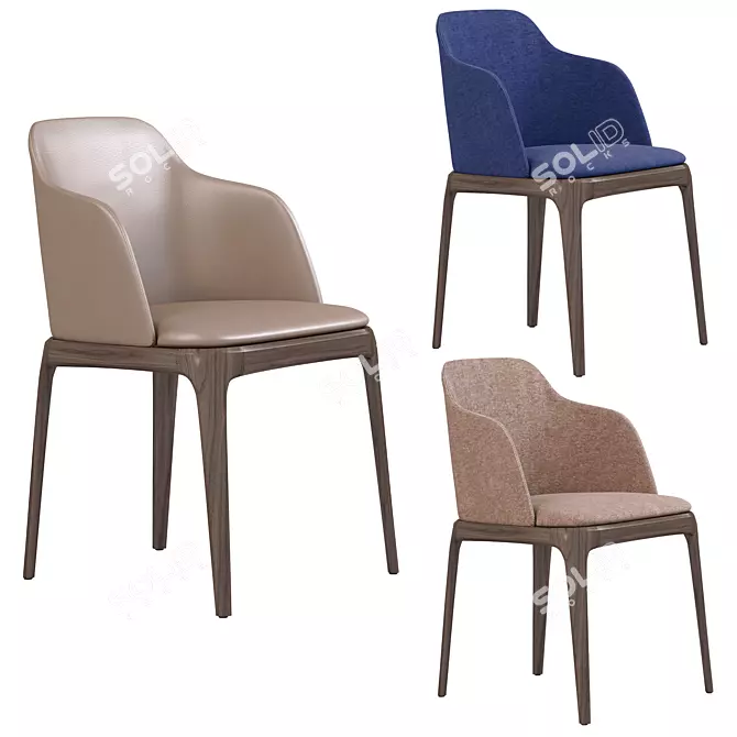 Title: Elegant Poliform Grace Armchair 3D model image 1