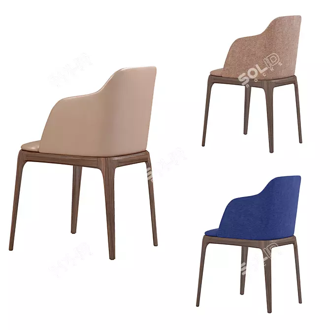 Title: Elegant Poliform Grace Armchair 3D model image 2