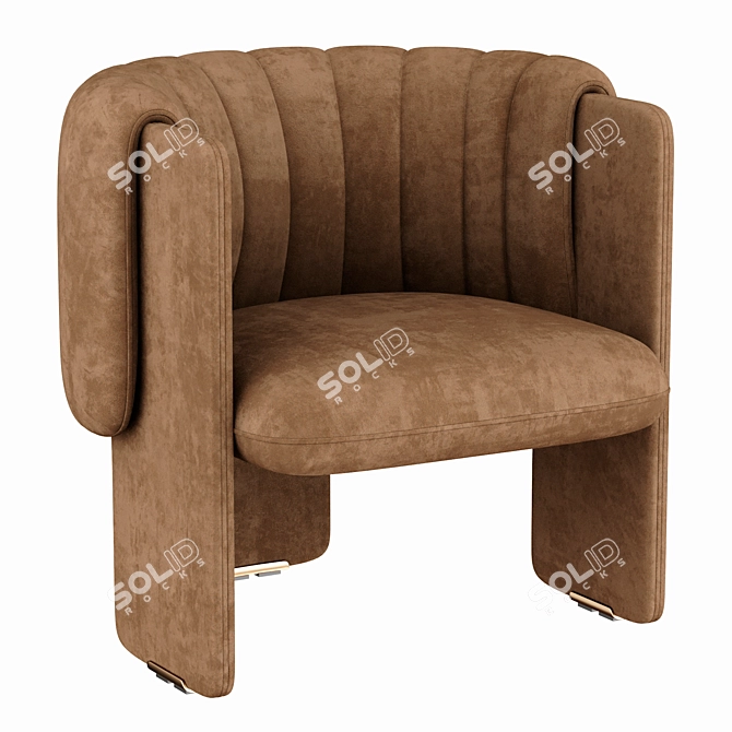 Italian Elegance: Luigi Massoni Armchair 3D model image 1