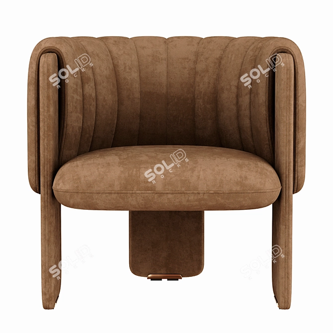 Italian Elegance: Luigi Massoni Armchair 3D model image 2