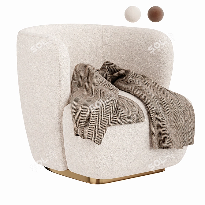 Pacha Stay Lounge Chair: Elegant and Comfortable 3D model image 1