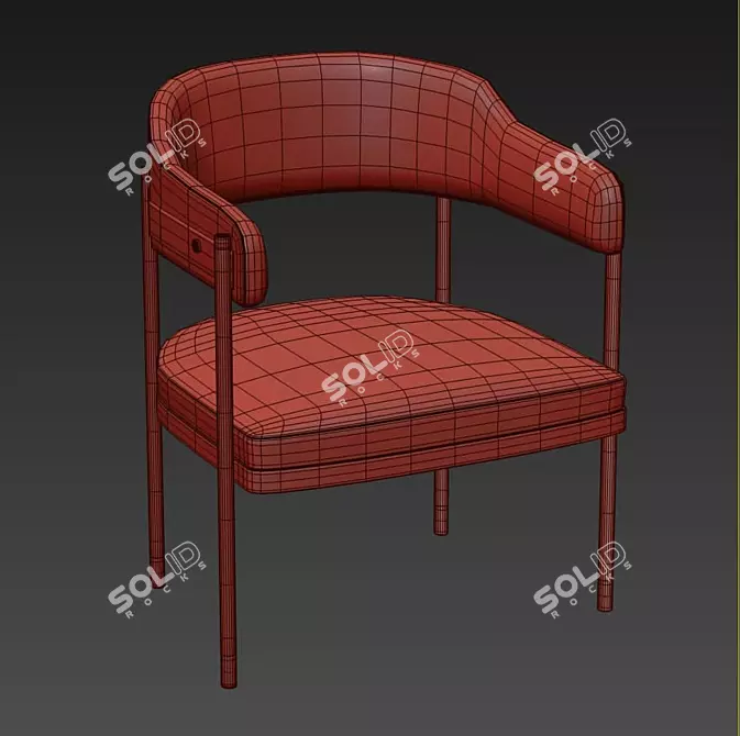 Dale Dining Chair: Elegant and Timeless 3D model image 2