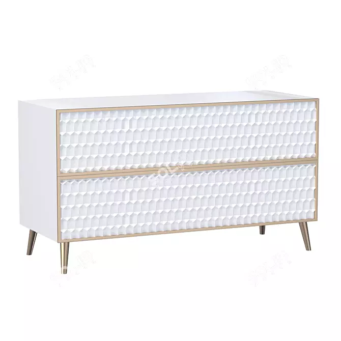 Honeycomb TV Sideboard: Modern Design with Shake Design 3D model image 1