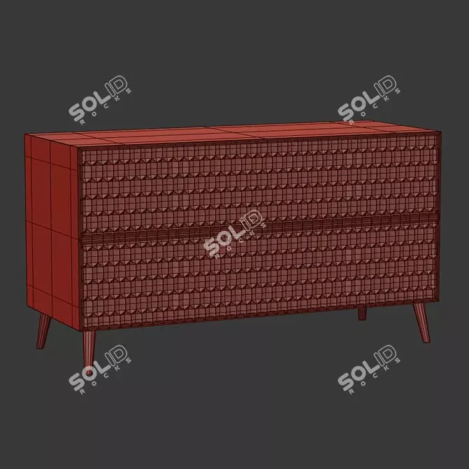 Honeycomb TV Sideboard: Modern Design with Shake Design 3D model image 2