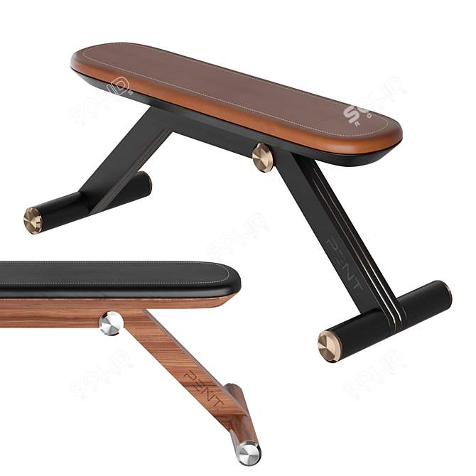 Elite Bench: PENT. Luxury Fitness 3D model image 1