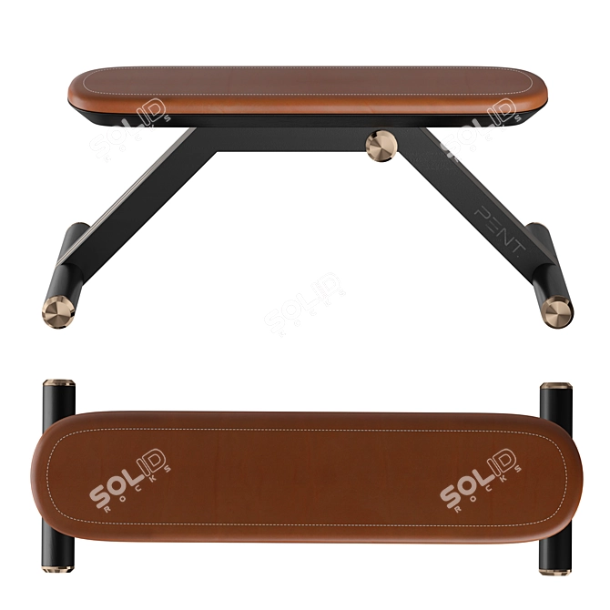 Elite Bench: PENT. Luxury Fitness 3D model image 3