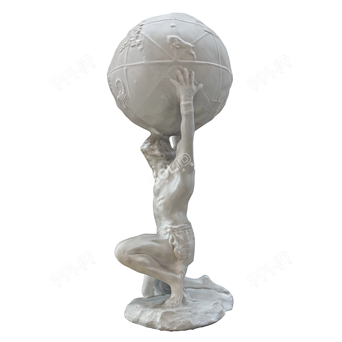 Spherical Man Statue 3D model image 3