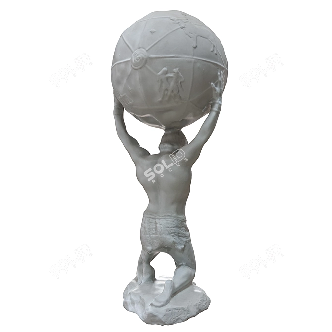 Spherical Man Statue 3D model image 4