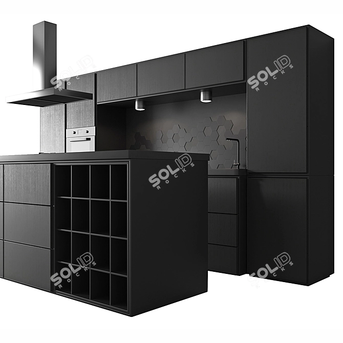 Modern Kitchen Collection 3D model image 3