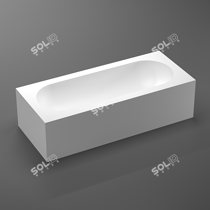 Elegant CBT-160-65 Bath: Immerse in Luxury 3D model image 1