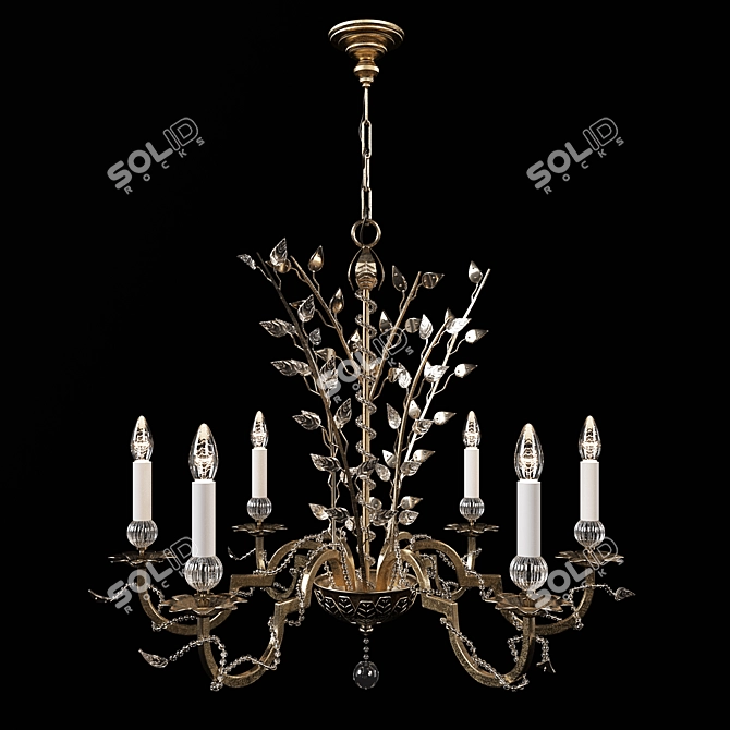 Elegant Belleville Chandelier | Illuminate in Style! 3D model image 3