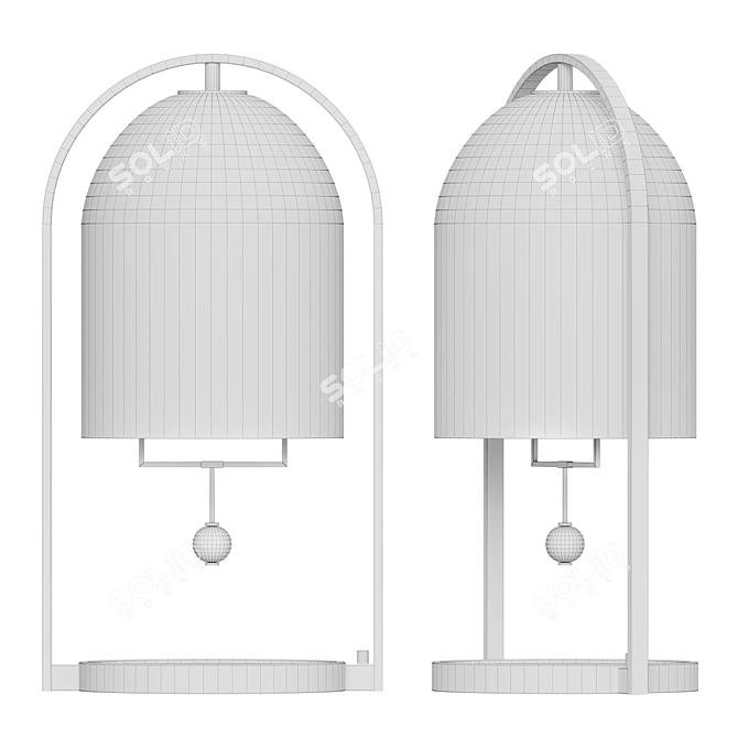 Sleek RH Interiors Fulcrum Lamp 3D model image 5