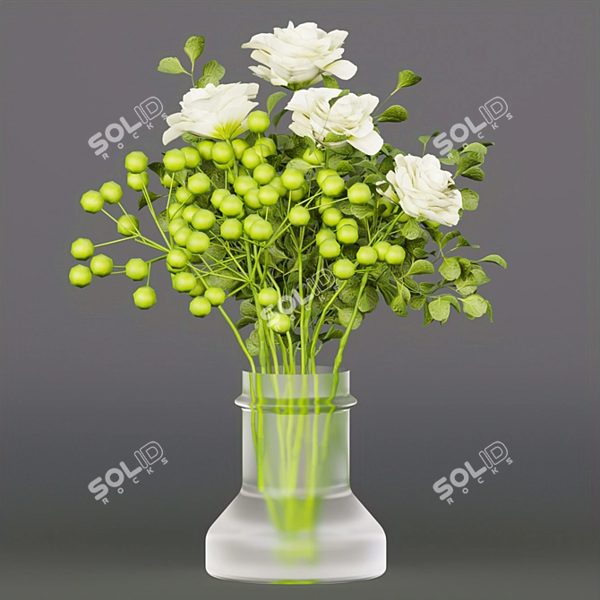 Indoor Pine Flower Bouquet - Collection 268 3D model image 5