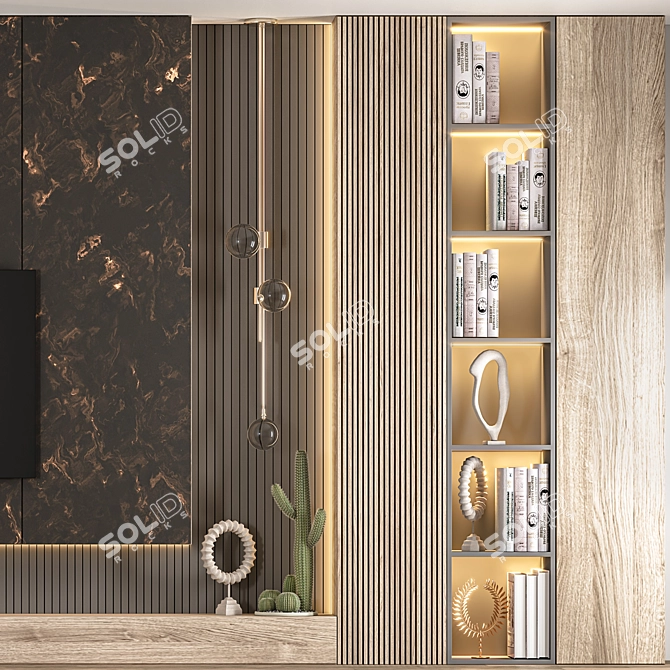 Modern TV Wall Unit - 2015 Design 3D model image 3