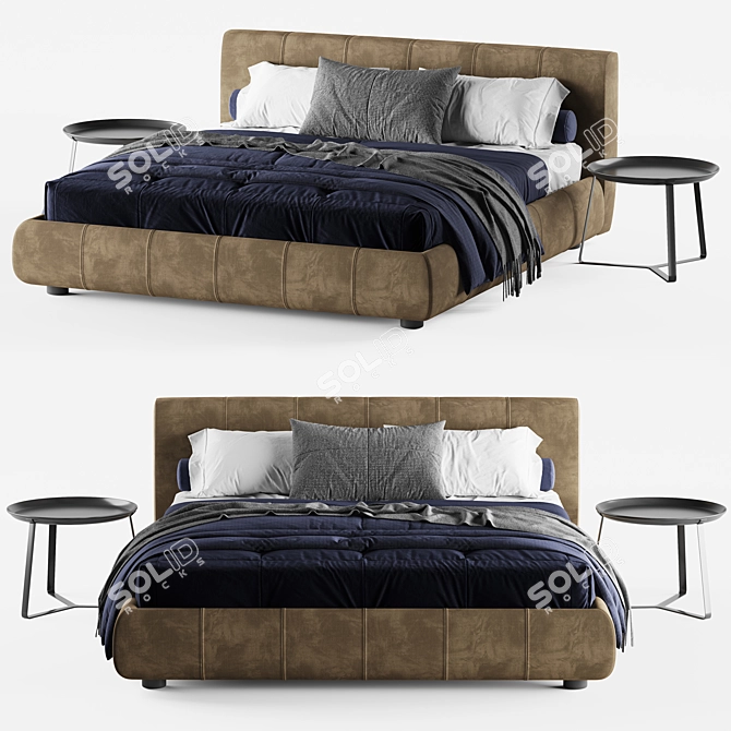 Bend Bed: Sleek and Comfortable 3D model image 2