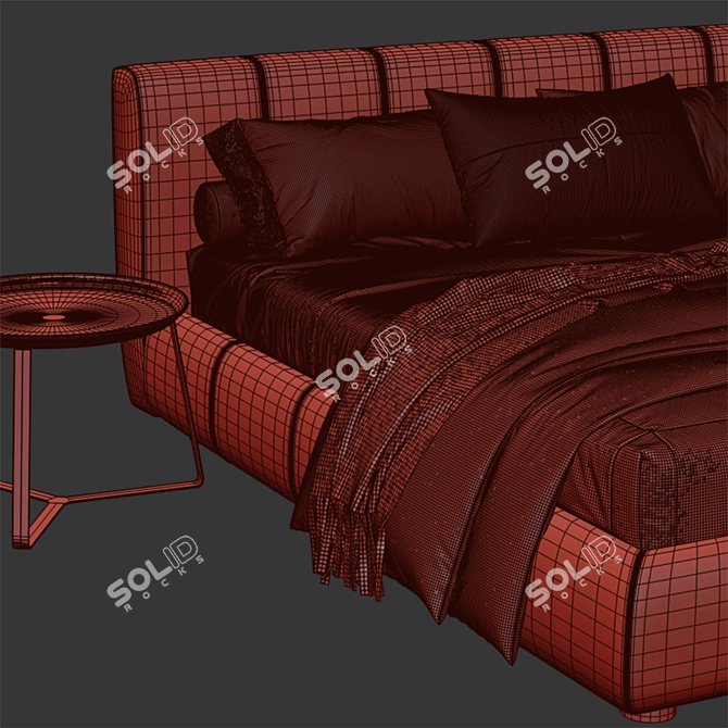 Bend Bed: Sleek and Comfortable 3D model image 6