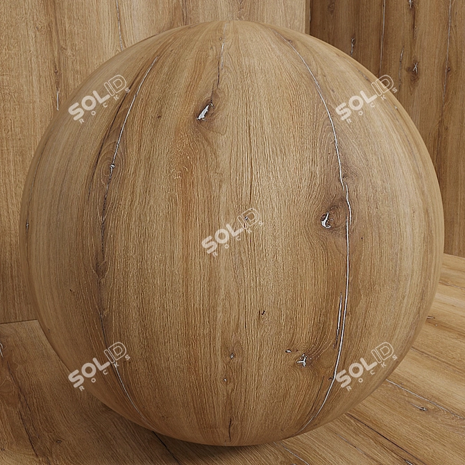 Seamless Oak Wood Set 3D model image 2