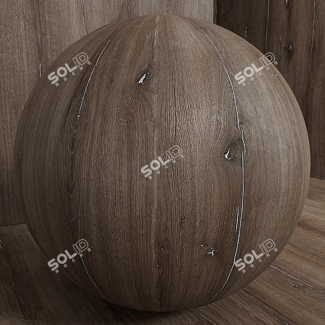 Seamless Oak Wood Set 3D model image 3