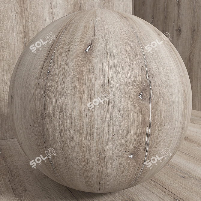 Seamless Oak Wood Set 3D model image 4