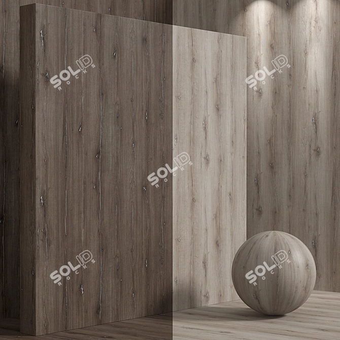 Seamless Oak Wood Set 3D model image 8